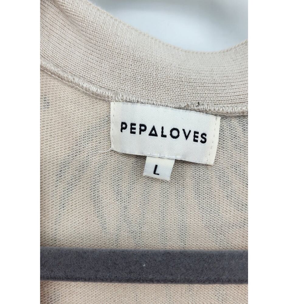 Anthropologie Beige Cardigan with Orange Leopard Print - Picture 5 of 7